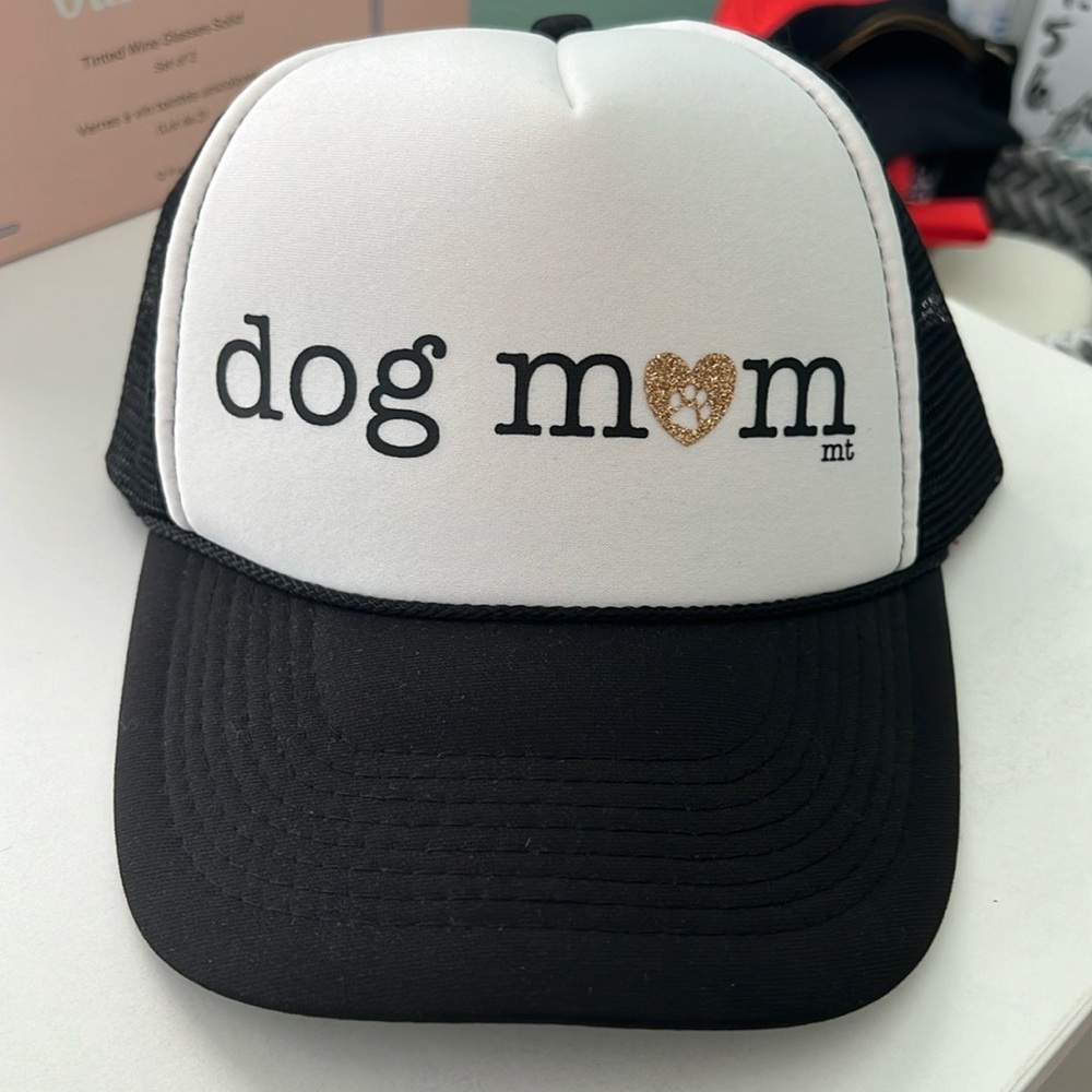 Dog Mom Trucker hat, adjustable sizing